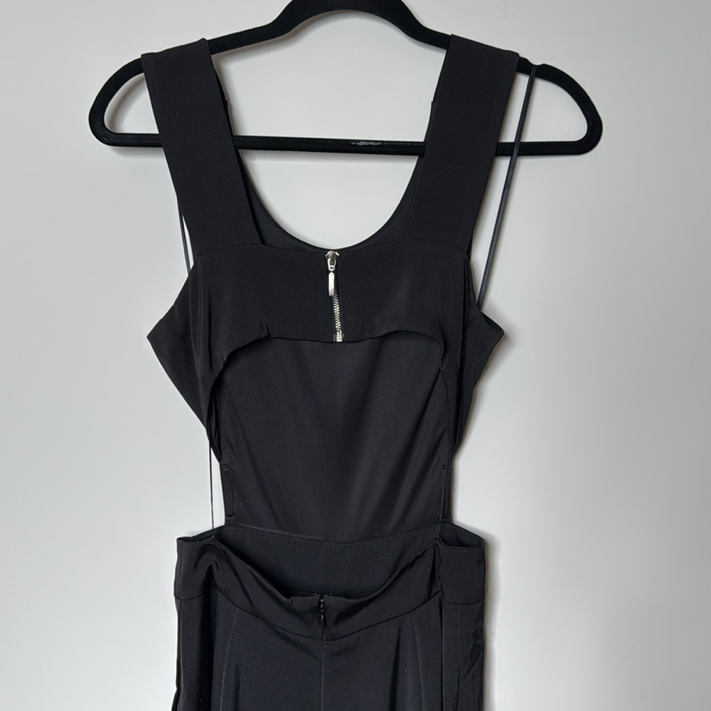 Express Size 0 Black Jumpsuit With Open Back - image 1